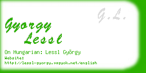 gyorgy lessl business card